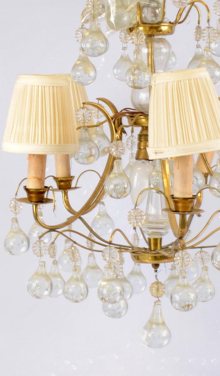 KRISTALLKRONA, 5-armad, 1940-tal.