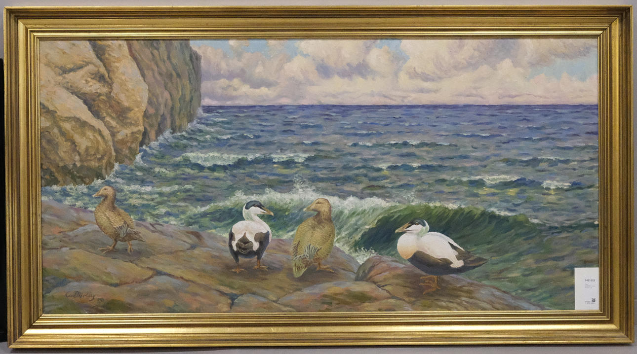 CARL MOBERG, OLJA PÅ DUK.