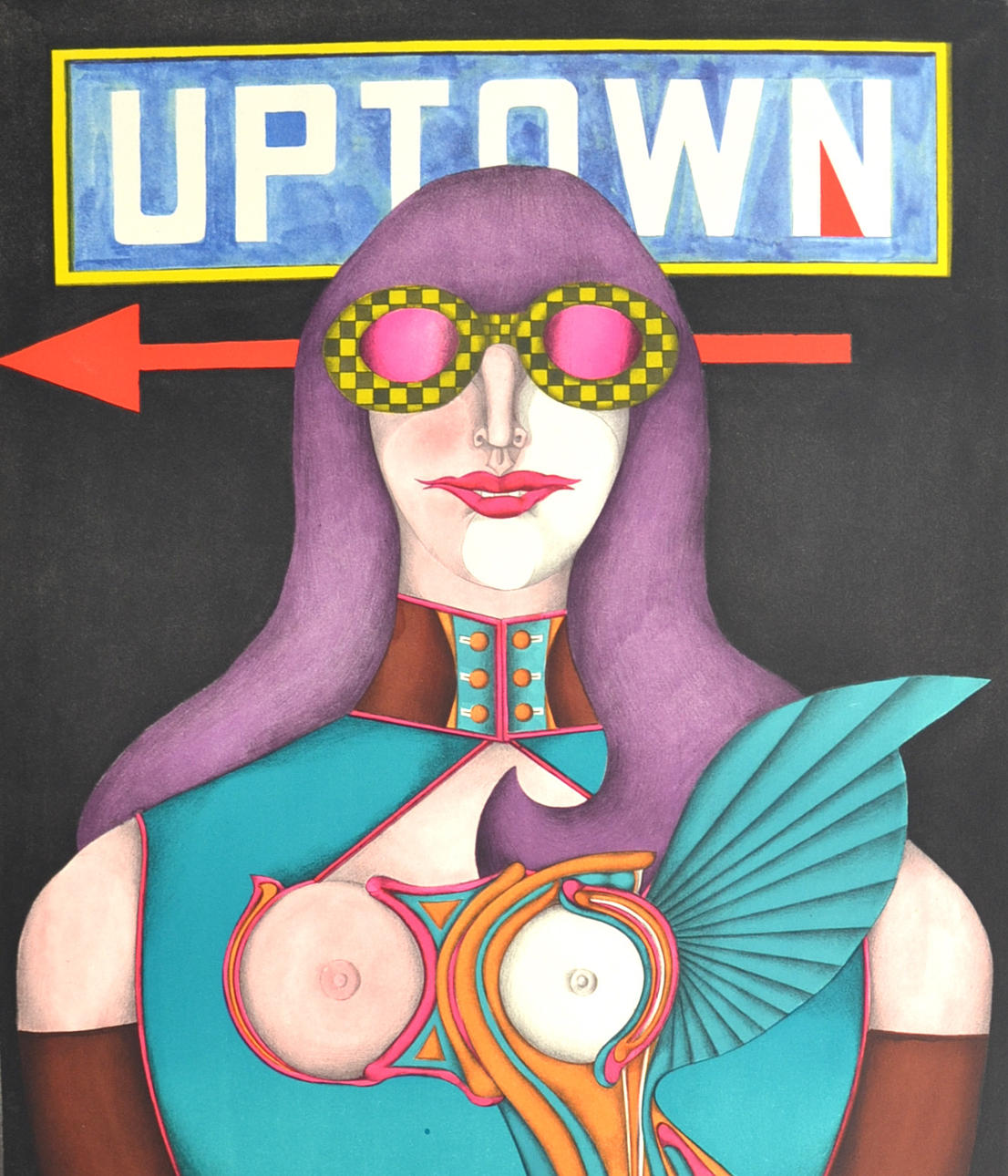 RICHARD LINDNER. UPTOWN, SIGNED LITHOGRAPH.