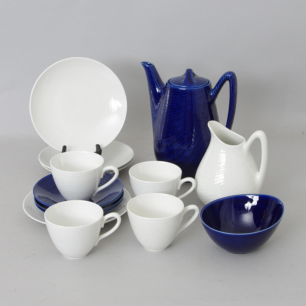KAFFESERVIS, "Blå Eld", design Hertha Bengtsson, Rörstrand.