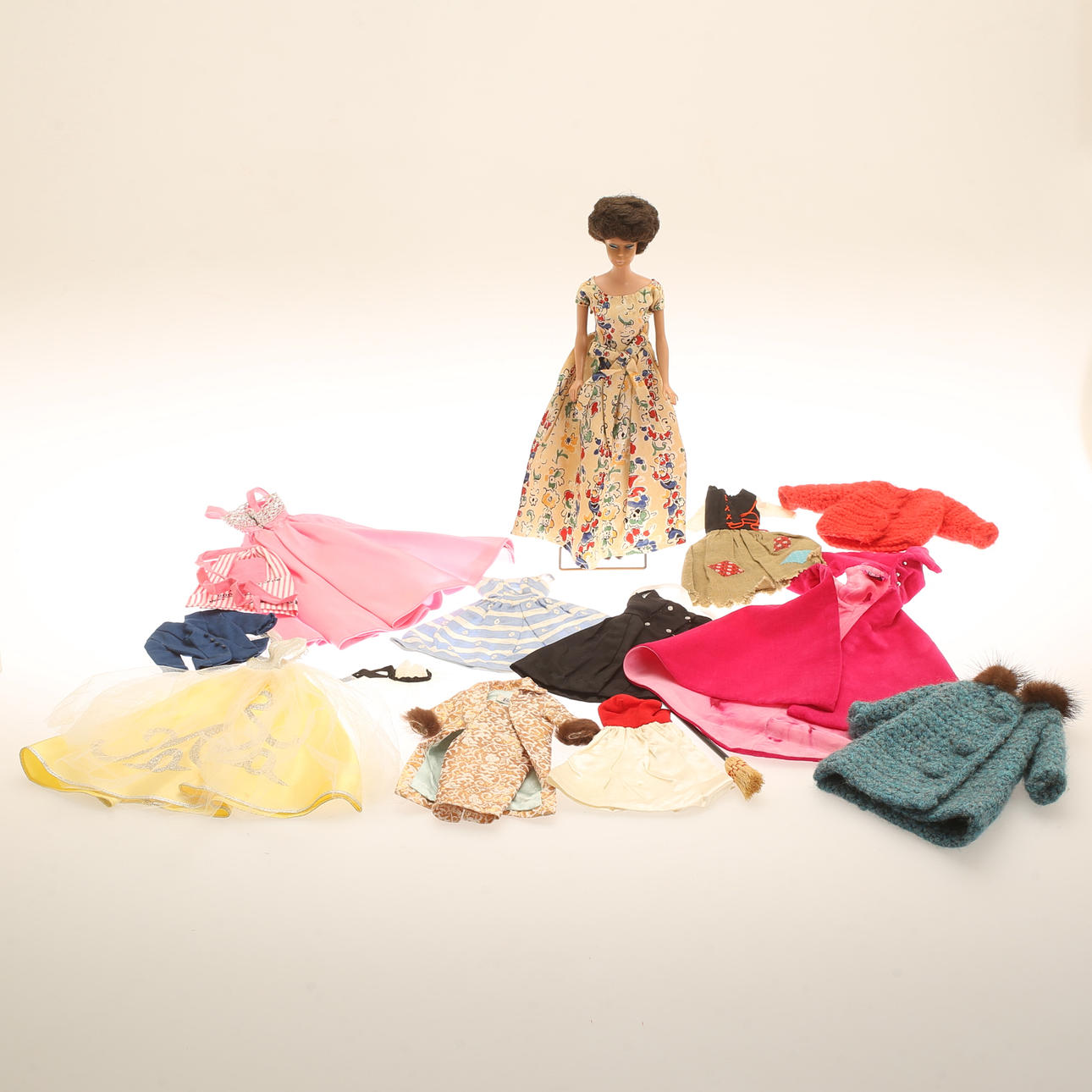 BARBIE DOLL, with accessories, Mattel, 1950s.