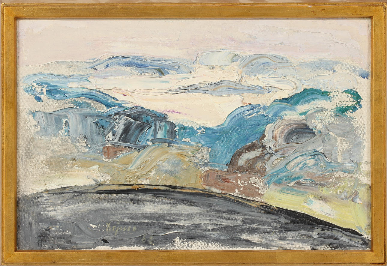 KURT DEJMO. Havstensfjord, olja på duk, sign och dat -68.