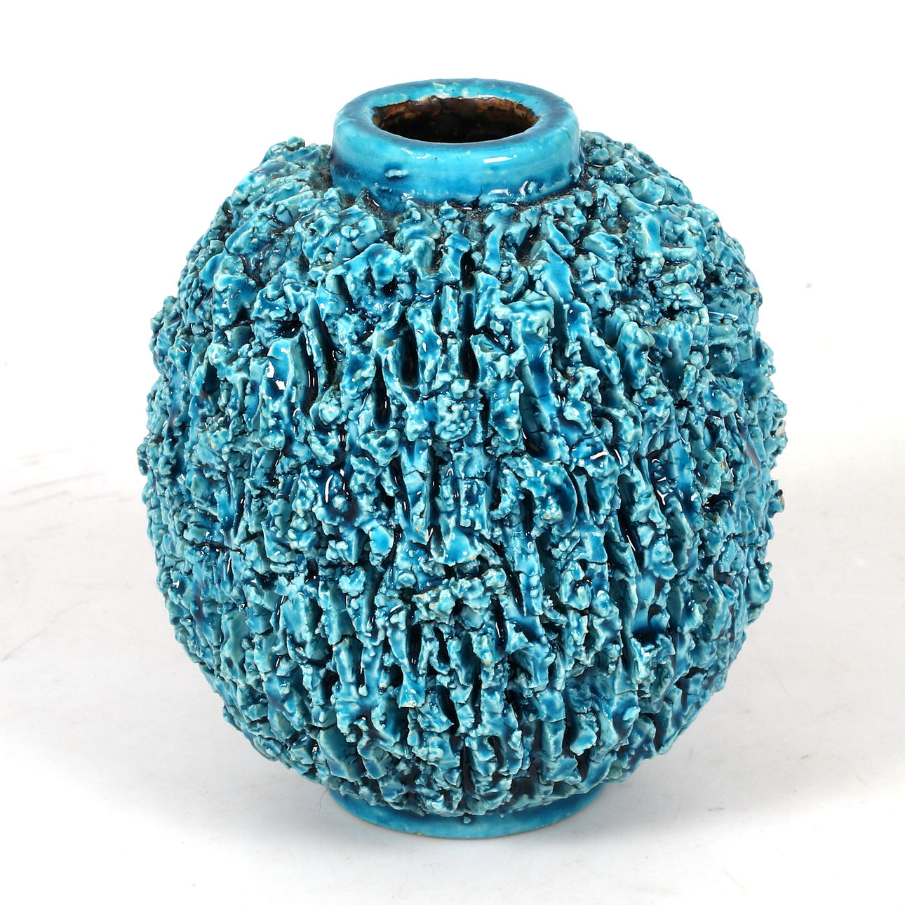 GUNNAR NYLUND. VASE, "Chamotte", stoneware, blue glaze, Rörstrand.