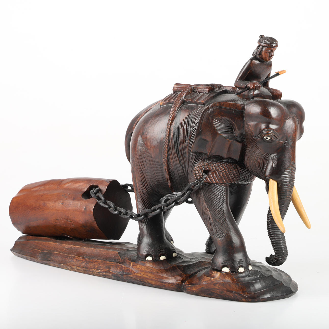 SKULPTUR, Elefant, geschnitztes Holz, Afrika.