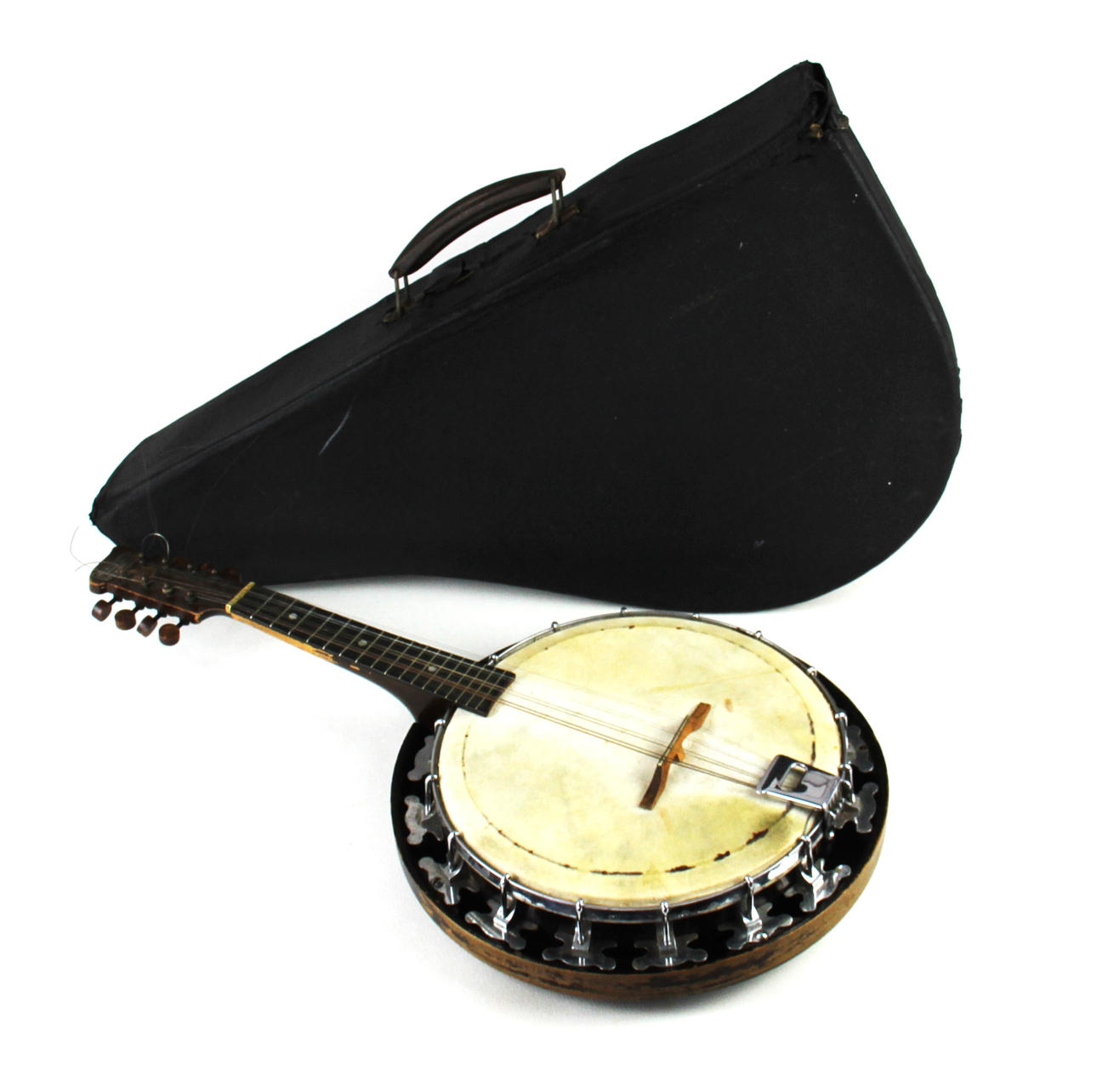 CASED MELODY MAJOR BANJO MANDOLIN.