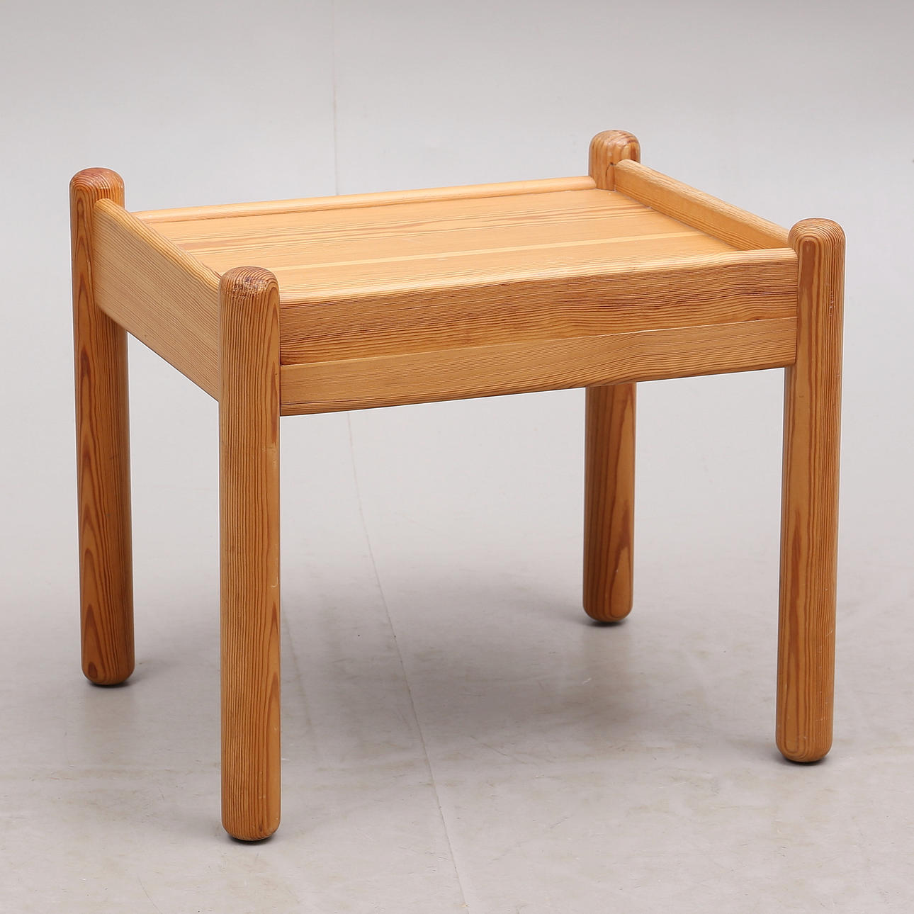 BED TABLE, pine, KJW, 1970s.
