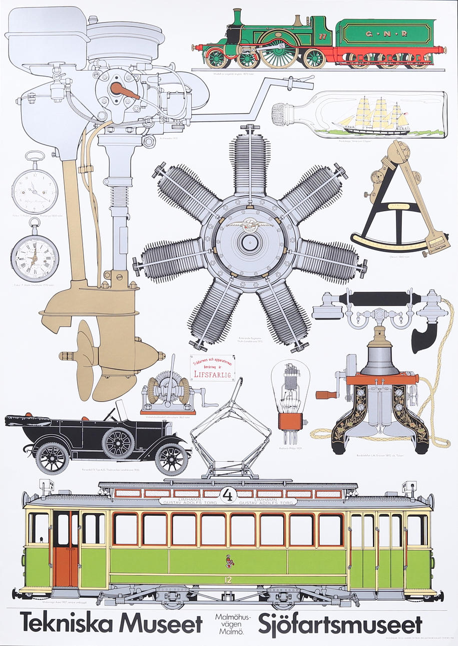 POSTER, offset print, Technical Museum / Maritime Museum, Malmö, Anders Österlin.