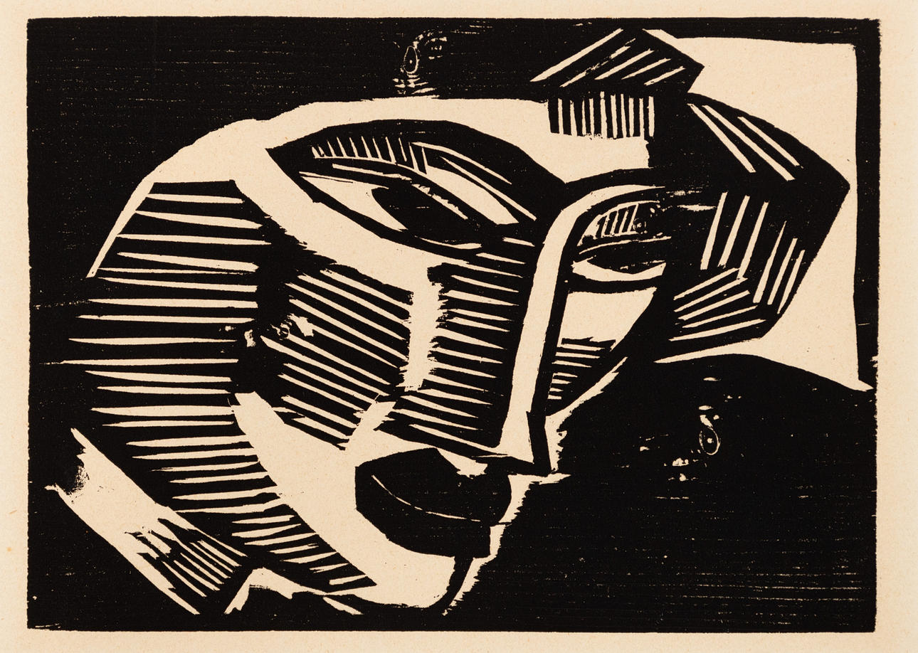 KARL SCHMIDT-ROTTLUFF (1884-1976). cabeza de mujer.