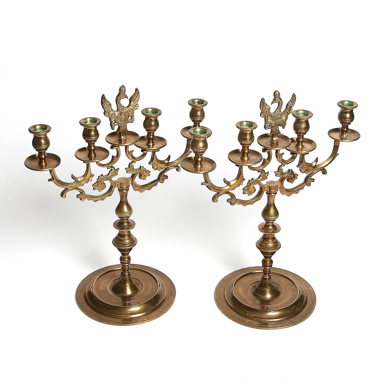 KANDELABRAR, ett par, barockstil. 1900-tal.