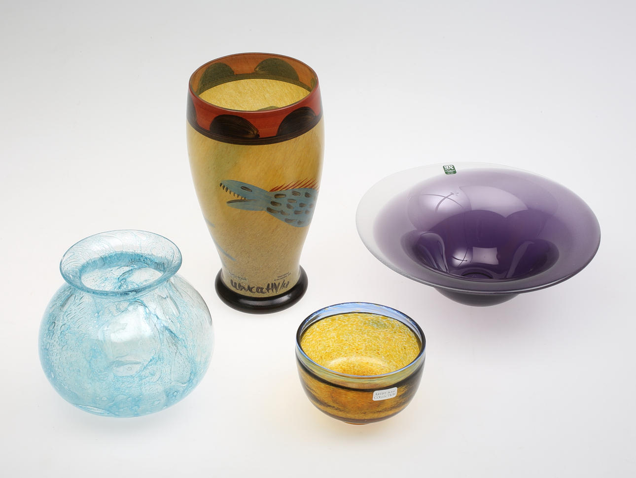 GLASFÖREMÅL, 4 delar.