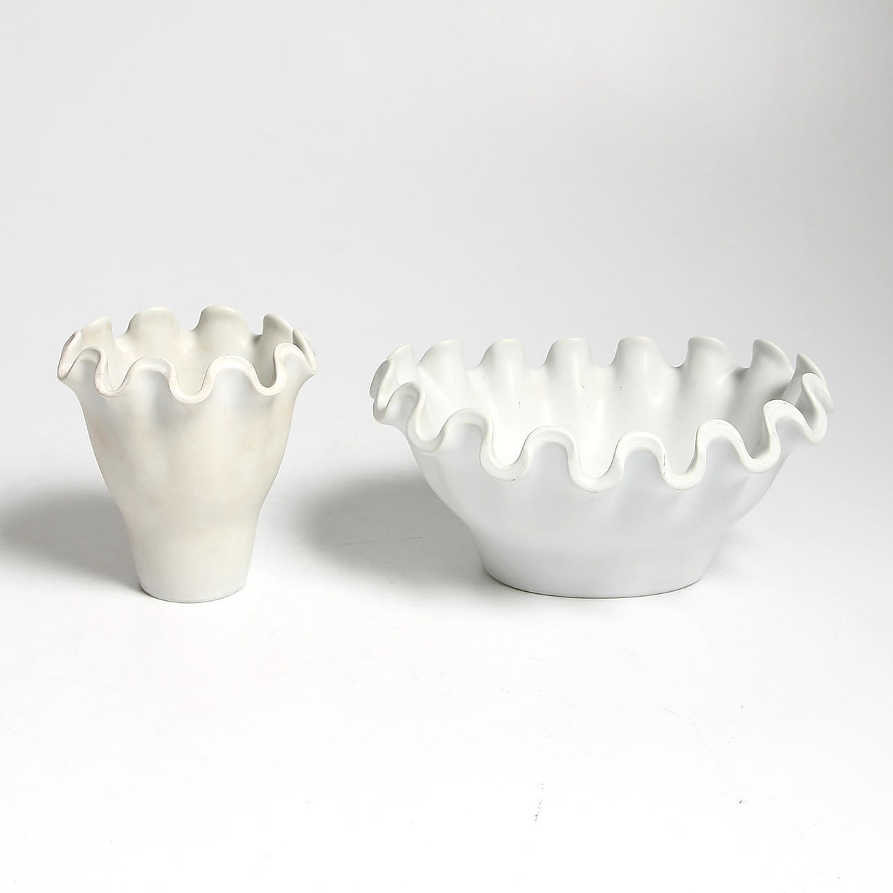 VASER, 2 st, stengods, "Våga", Wilhelm Kåge, Gustavsberg.