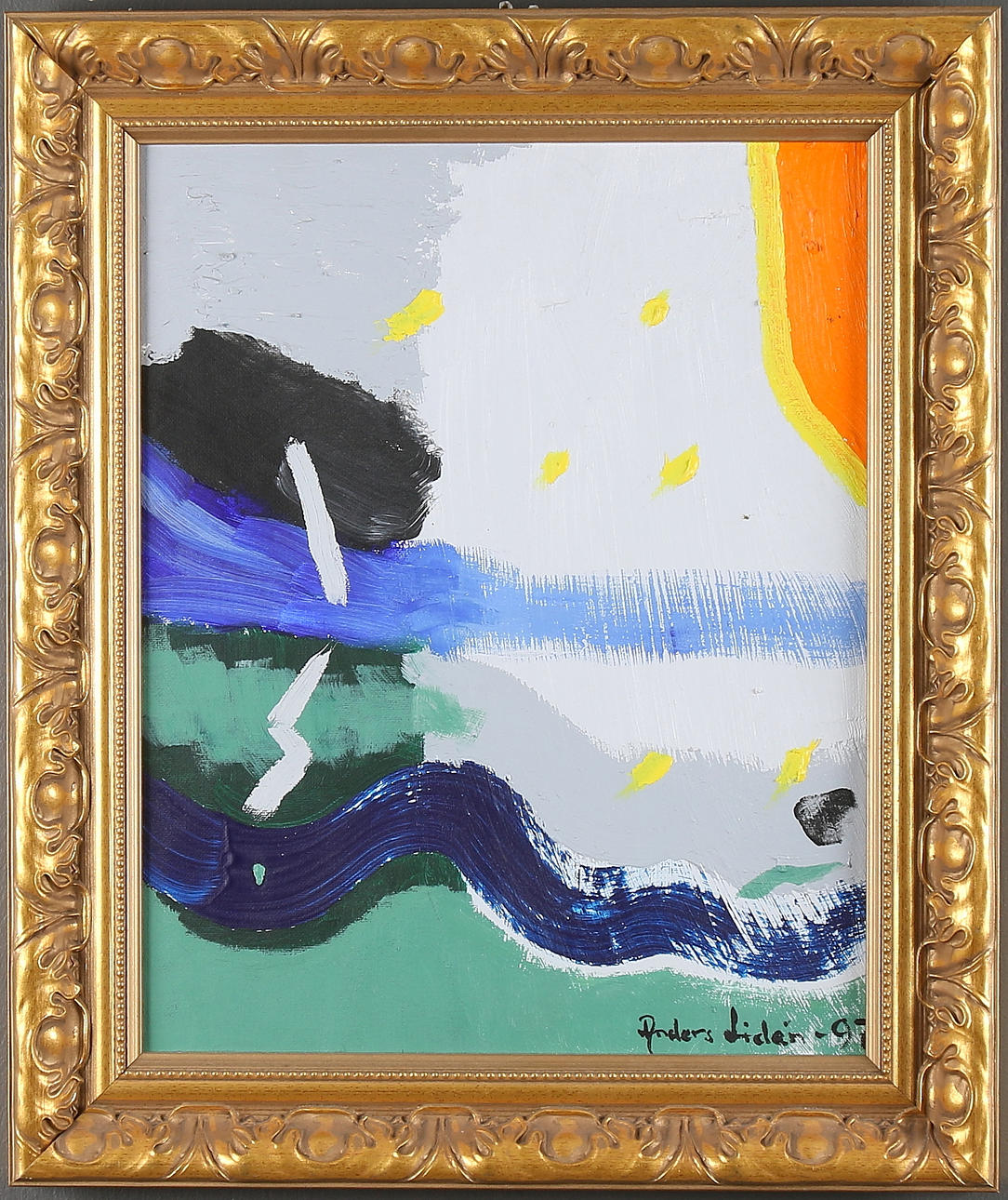 ANDERS LIDEN. Olja på pannå, signerad och daterad -97.