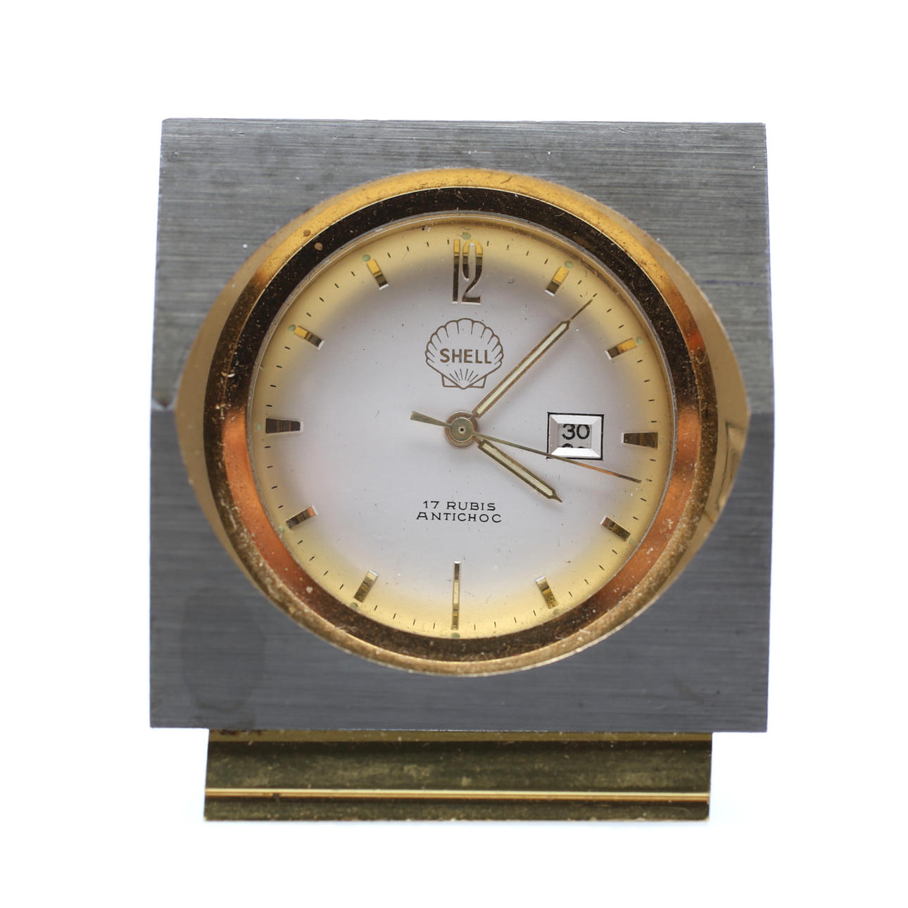 ANNIVERSARY CLOCK, brass, Shell, antishock, 1960s.