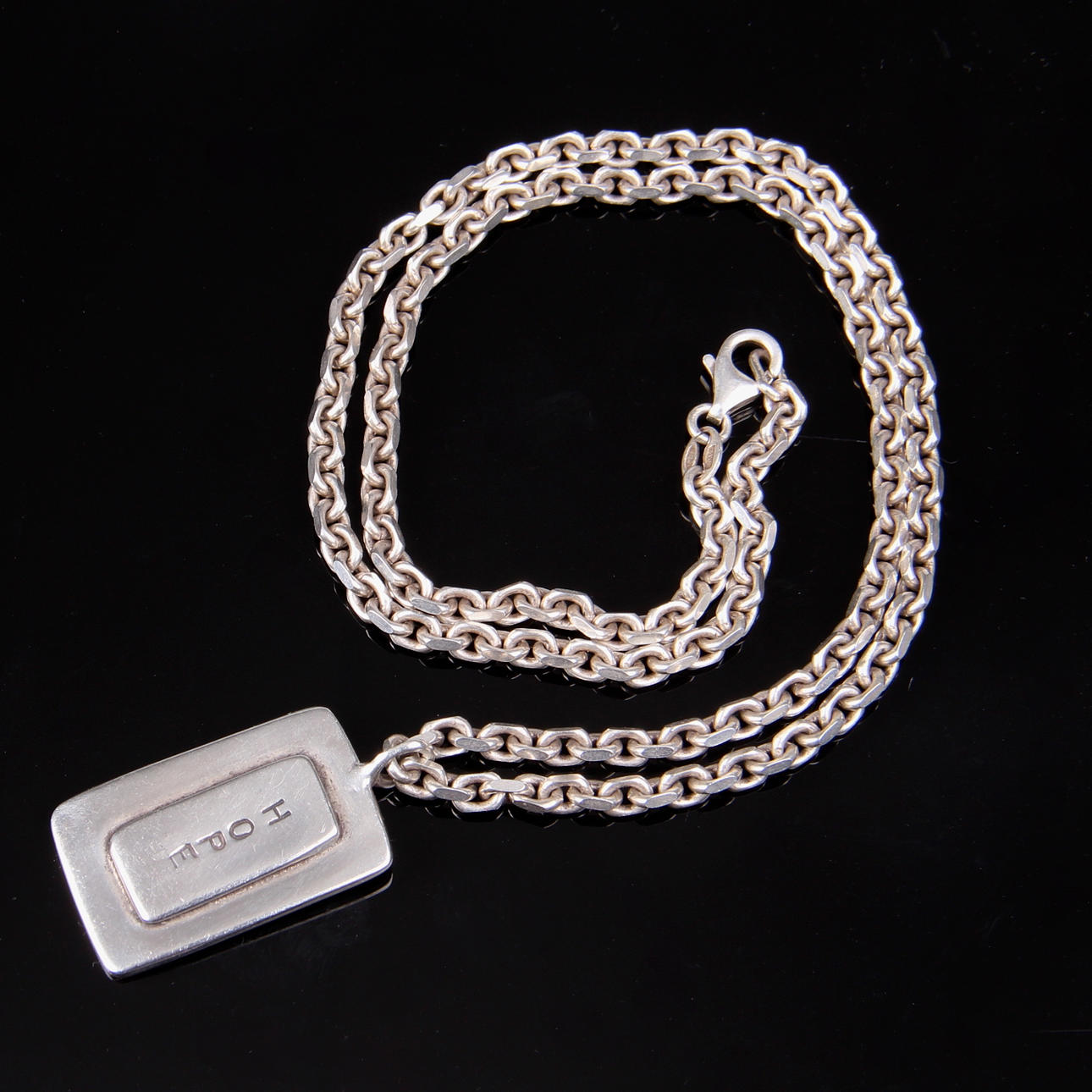 HALSBAND, med hänge, silver, "Hope", Efva Attling.