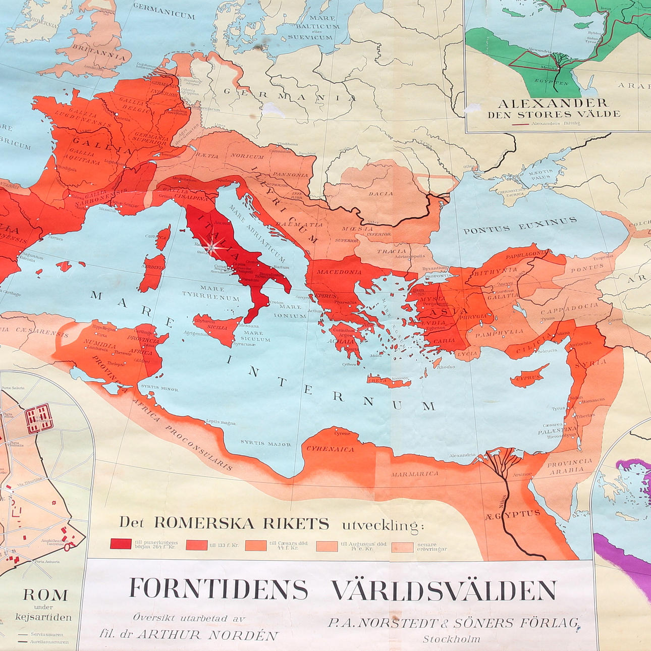 SCHOOL PLANSCH, mapa de los imperios del mundo antiguo, 1950.