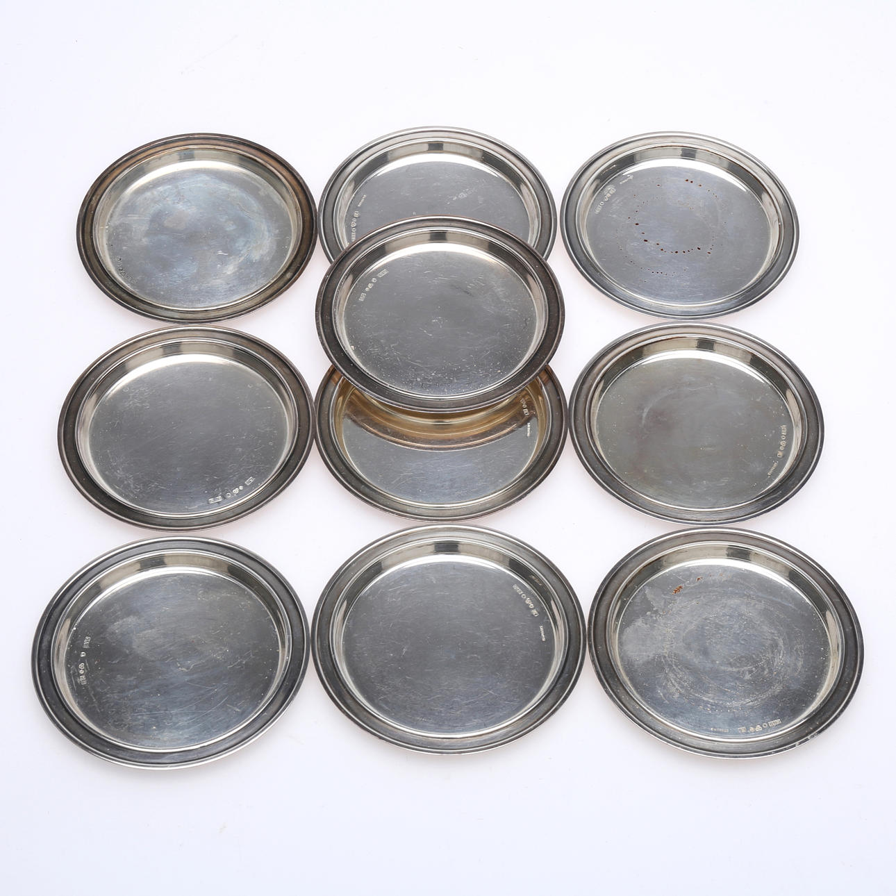 COATS, 10 pcs, sterling silver, 252 grams.