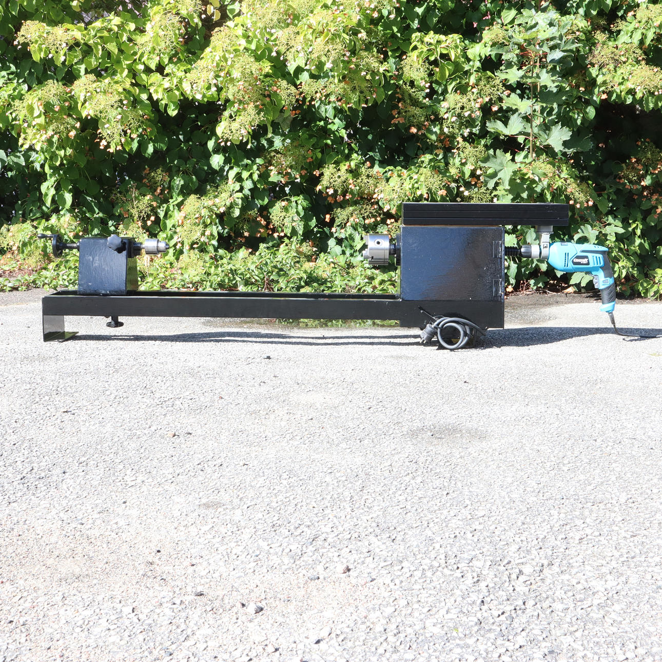 LATHE with Cocraft drill.