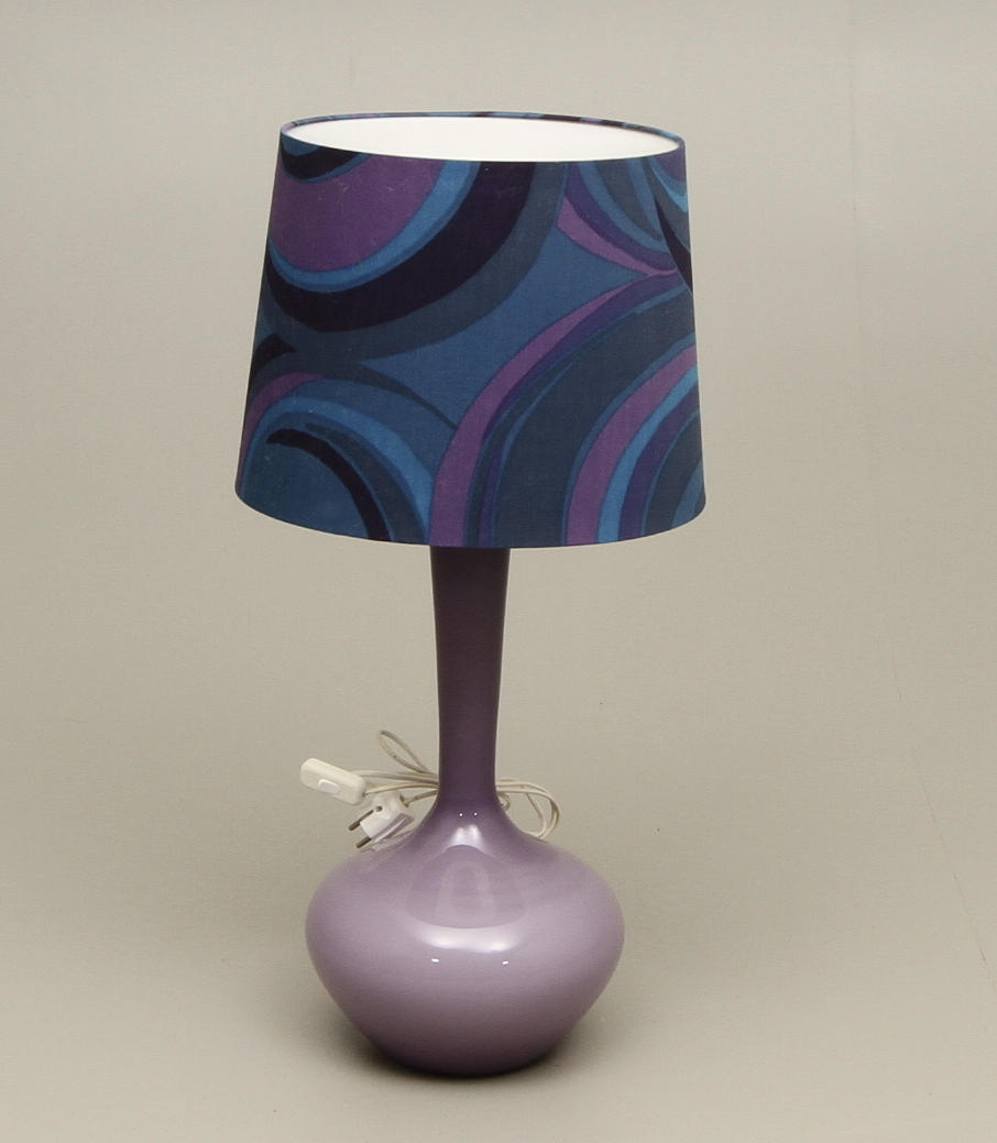 BORDLAMPA, 1960/70-tal, Gunnar Ander för Lindsahammars Glasbruk.