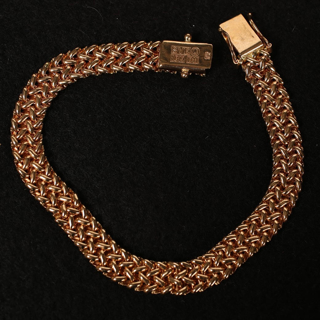 PULSERA, oro 18k, peso 15,8 gramos.