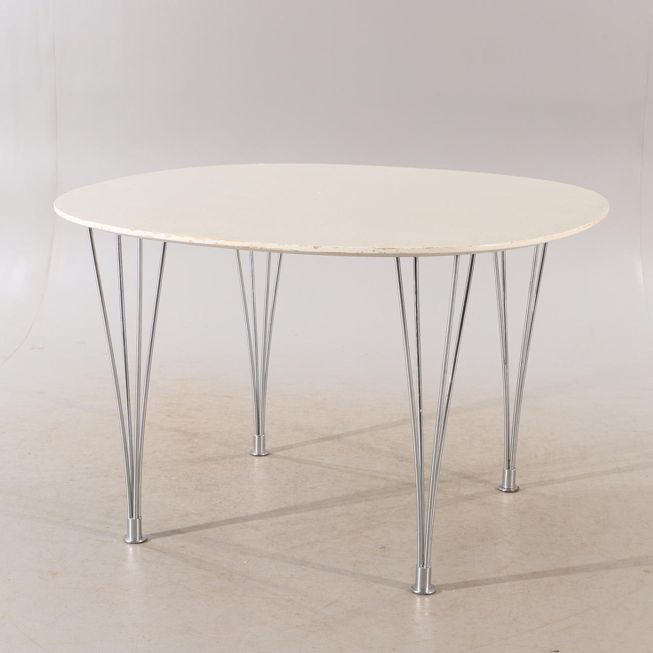 PIET HEIN & BRUNO MATHSSON. Table, "Supercircular", Källemo.