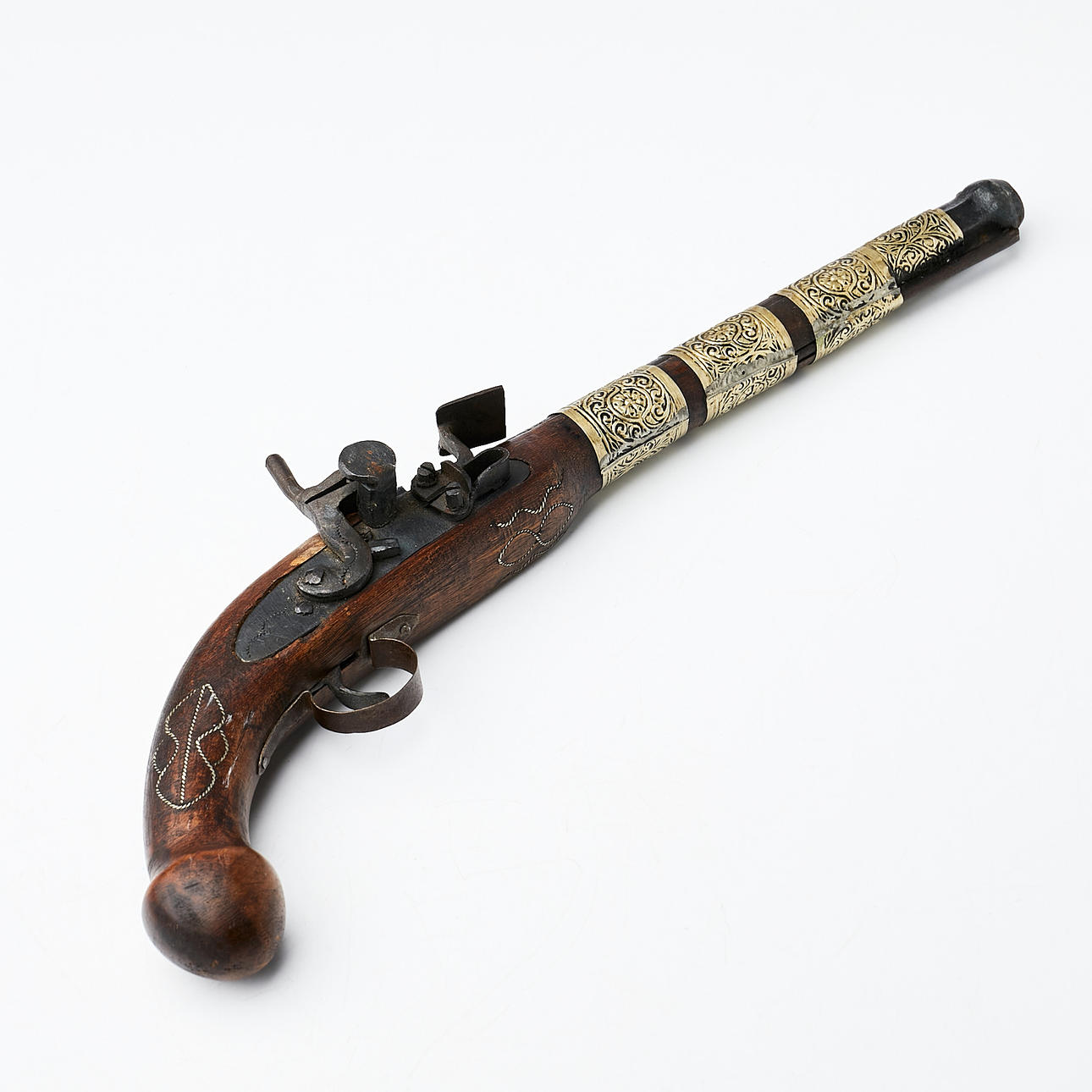 PISTOLA, pedernal, oriental, siglo XX.