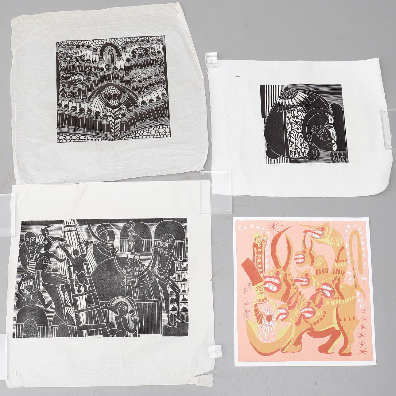 AZARIA MBATHA, FOUR PIECES.