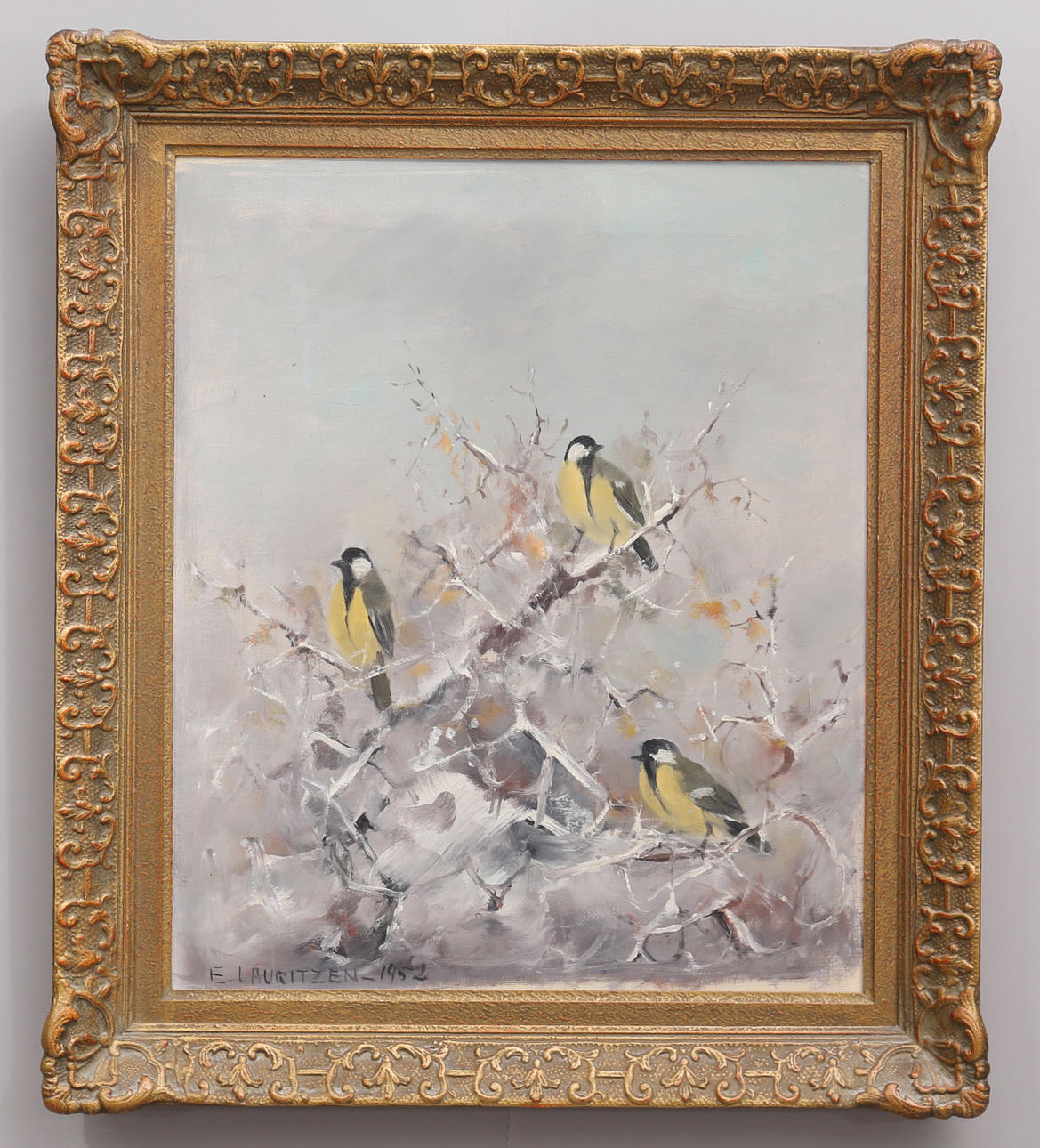 ERIC LAURITZEN. Talgoxar, oil on canvas, signed E. Lauritzen, dated 1952.