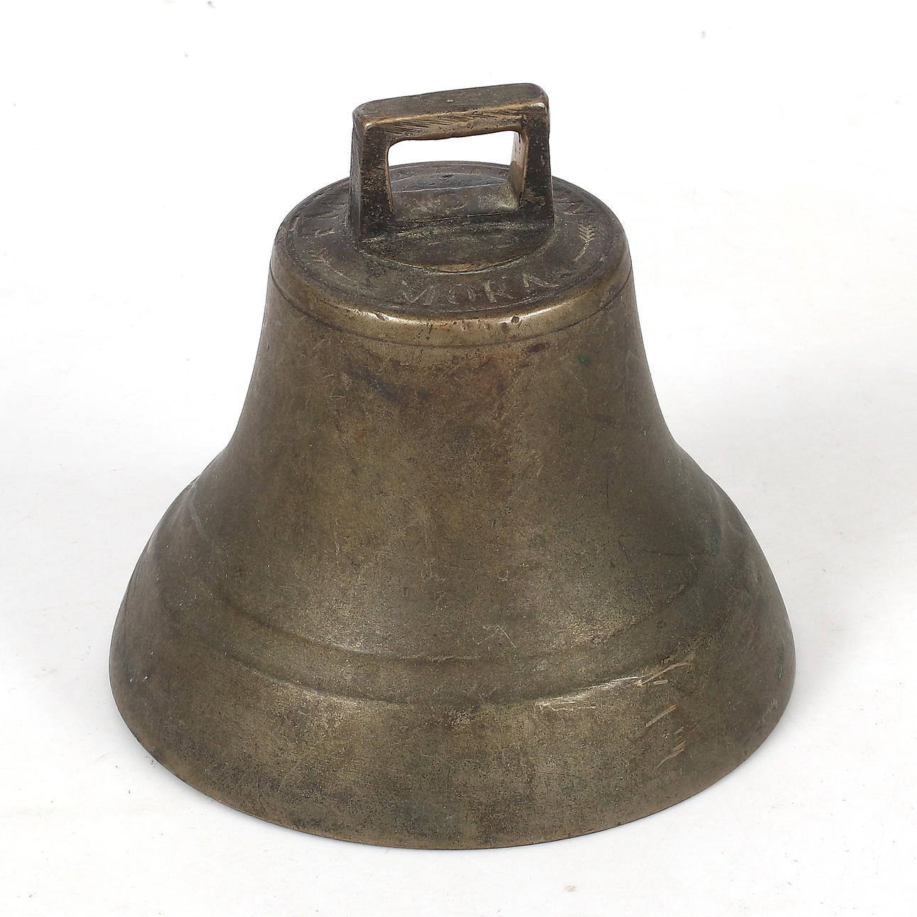 VÄLLINGKLOCKA, mässing, FM Matsson, Mora, 1900-tal.