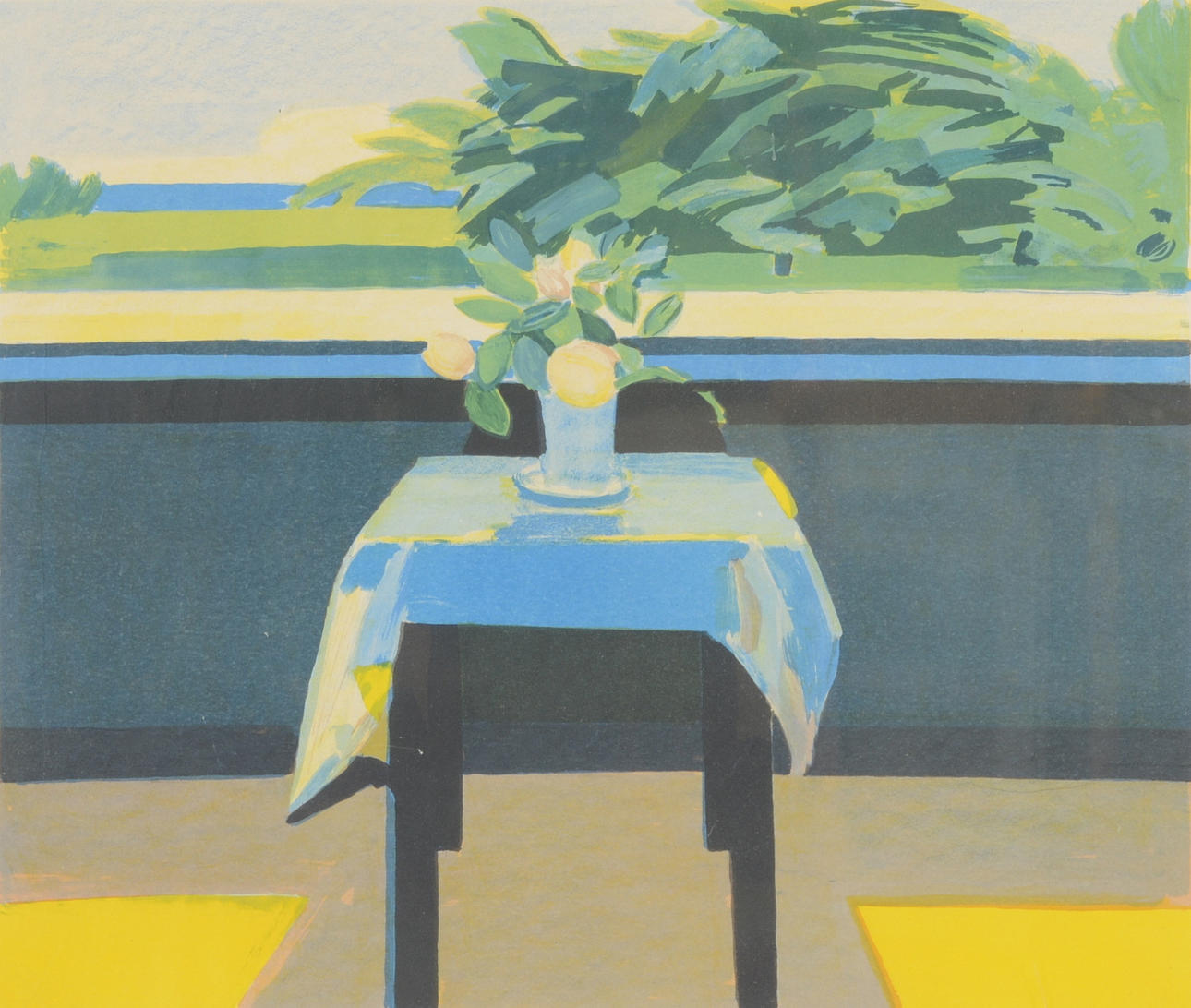 AXEL BENTZEN. Färglitografi.