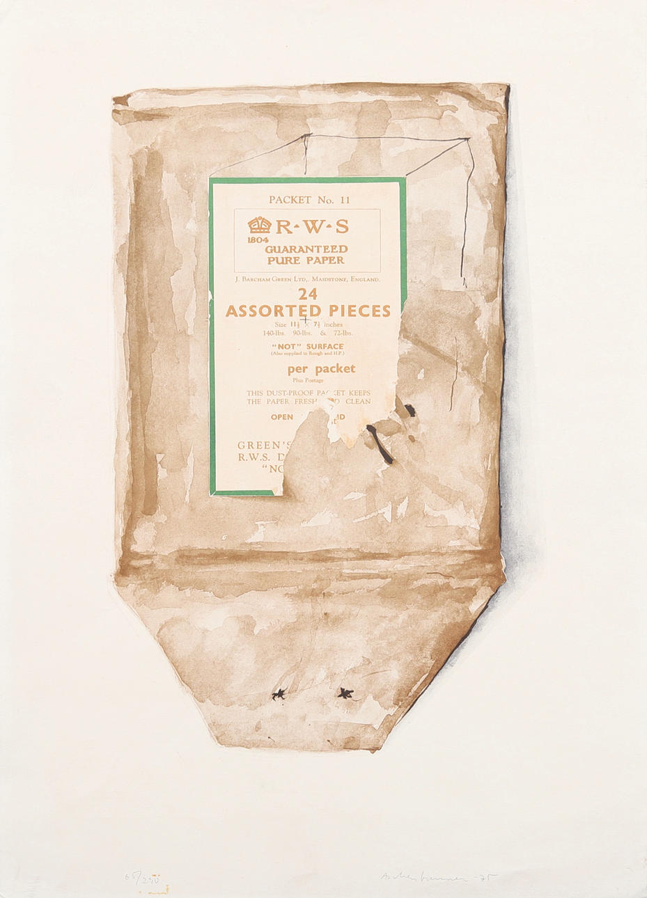 LENNART ASCHENBRENNER. Paper packaging, lithography, signed, dated and numbered.