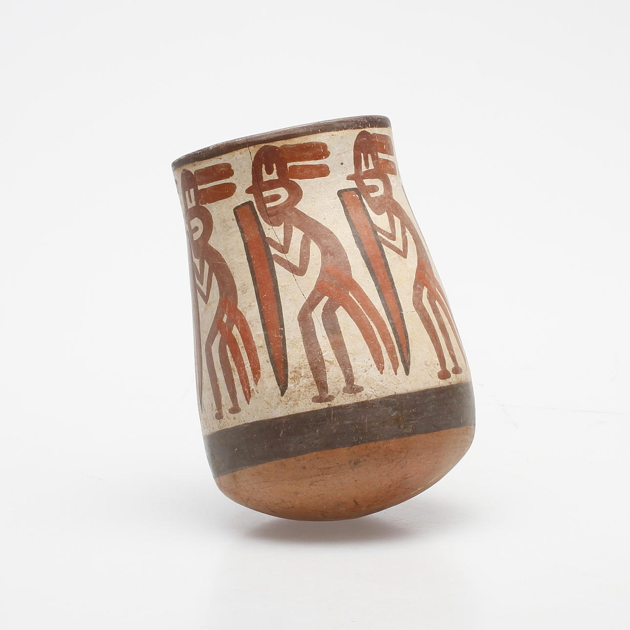 SKÅL, LERGODS, precolumbiansk, Nasca, möjligen ca. 1000 eKr.