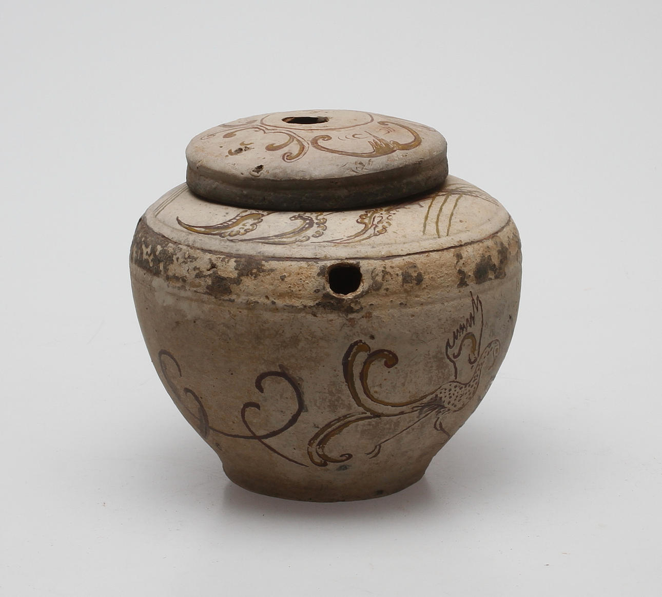 LOCKURNA, lergods, antik.