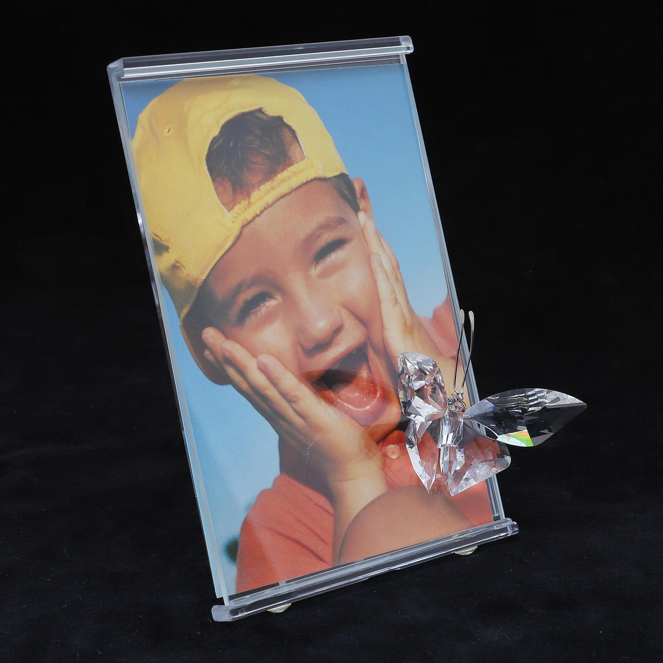 SWAROVSKI: PICTURE FRAME WITH BUTTERFLY.
