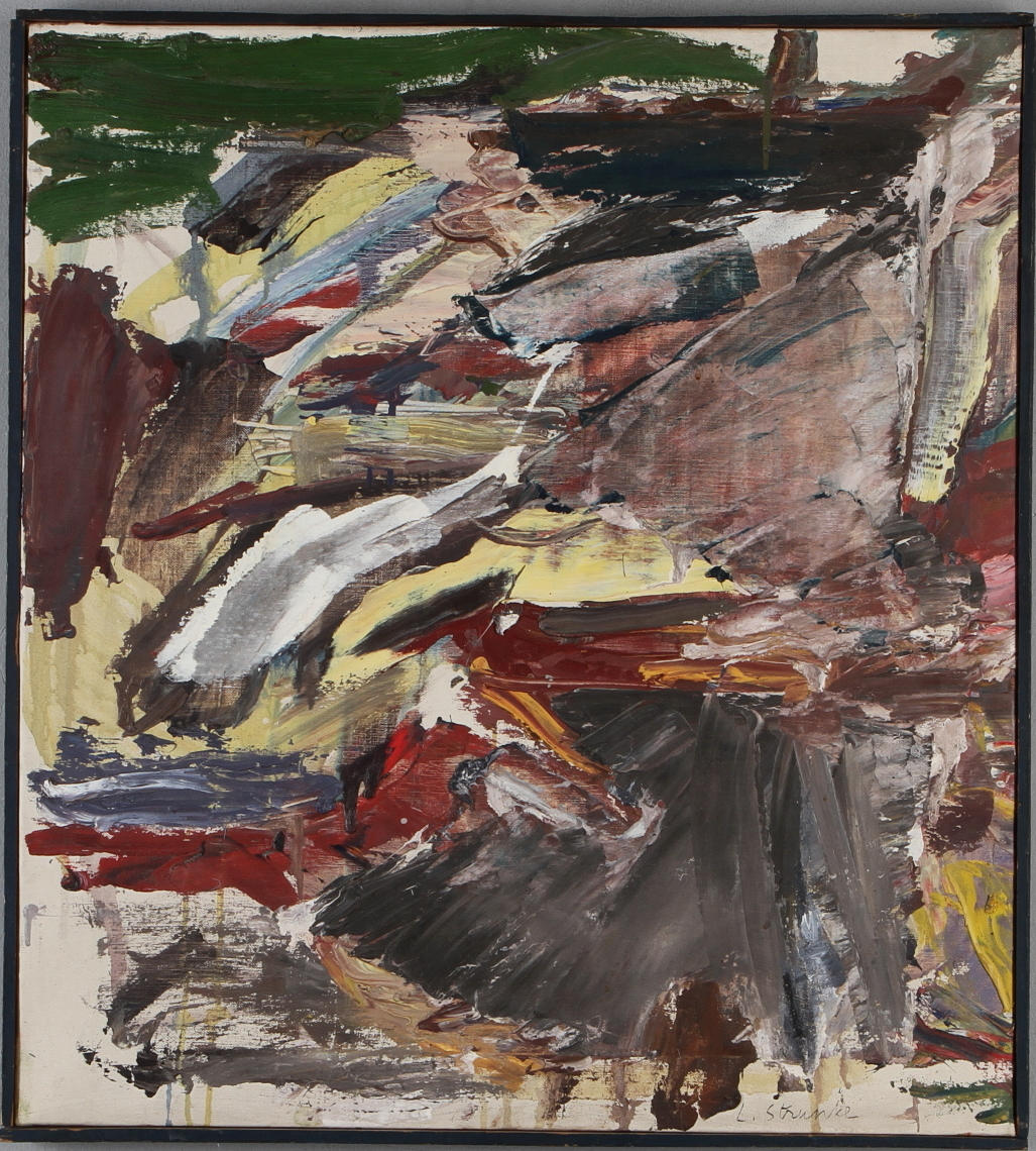 LARIS STRUNKE. "Dag", olja på duk, signerad.