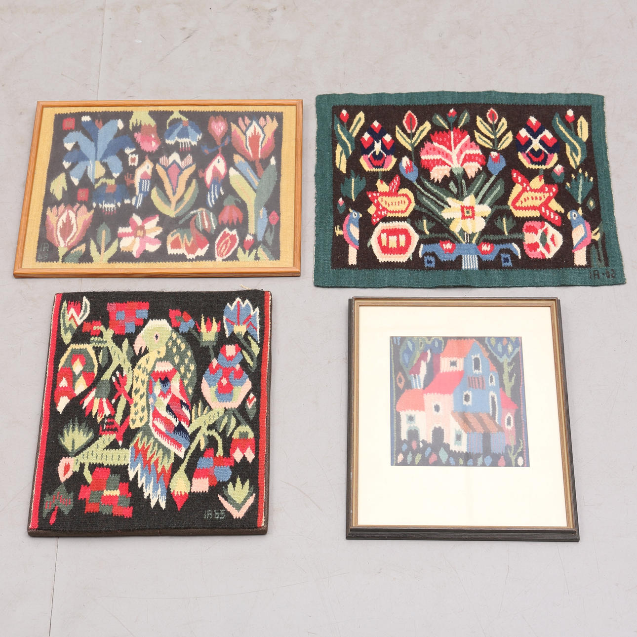 FLAME WEAVES, 4 pcs, 1900s.