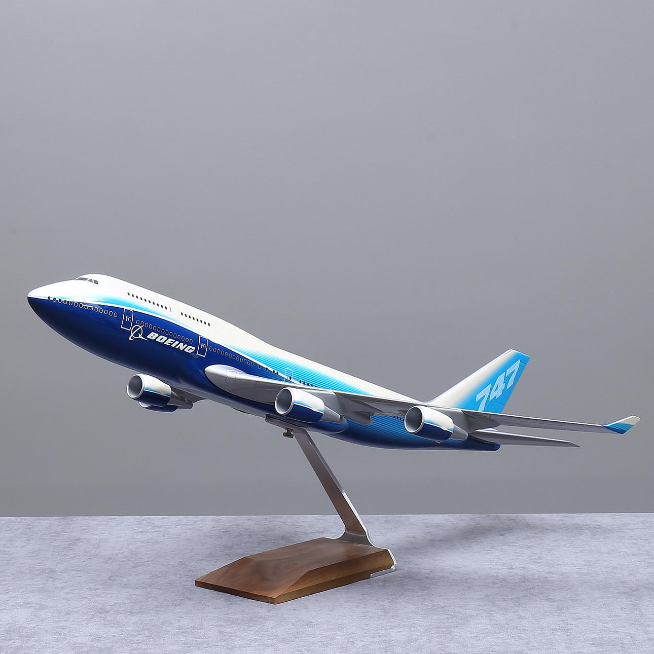 AIRCRAFT MODEL, BOEING 747, Pacific Miniatures. Composite material. On stand.