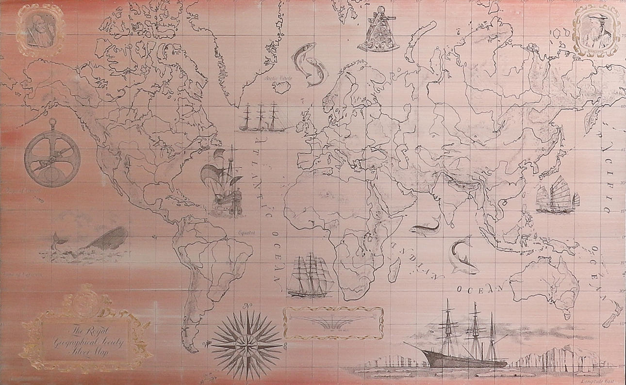 EL MAPA DE PLATA DE LA ROYAL GEOGRAPHICAL SOCIETY.