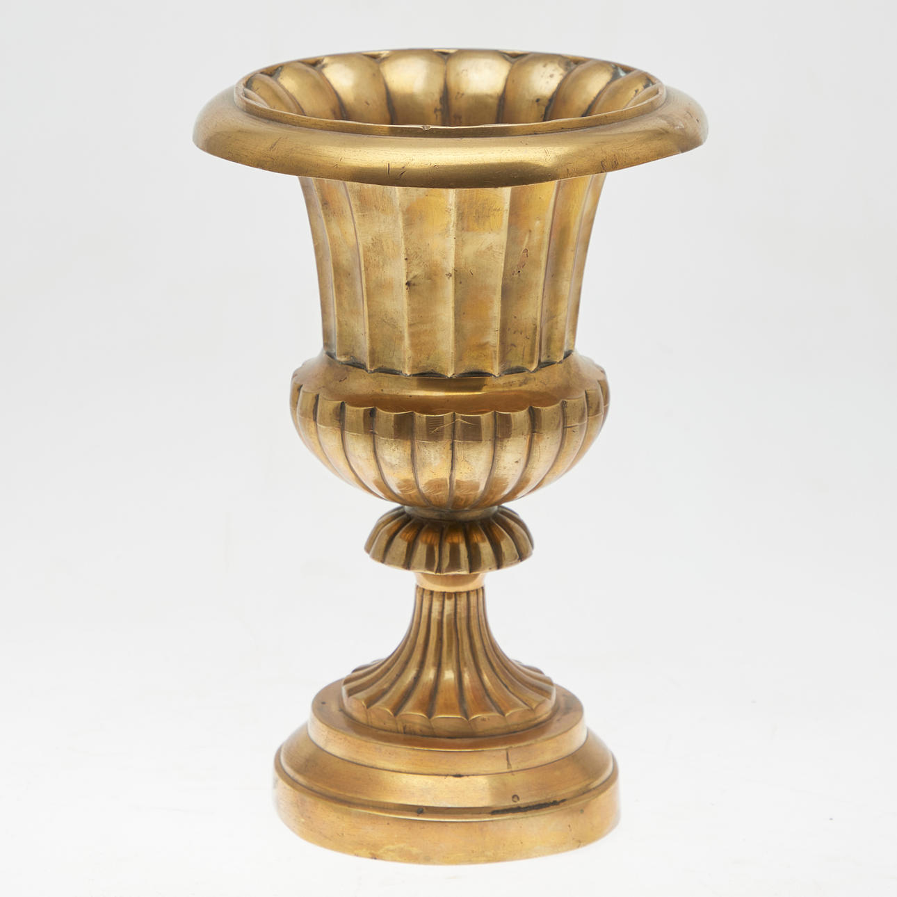 Pokalvase / Amphorvase, Messing.