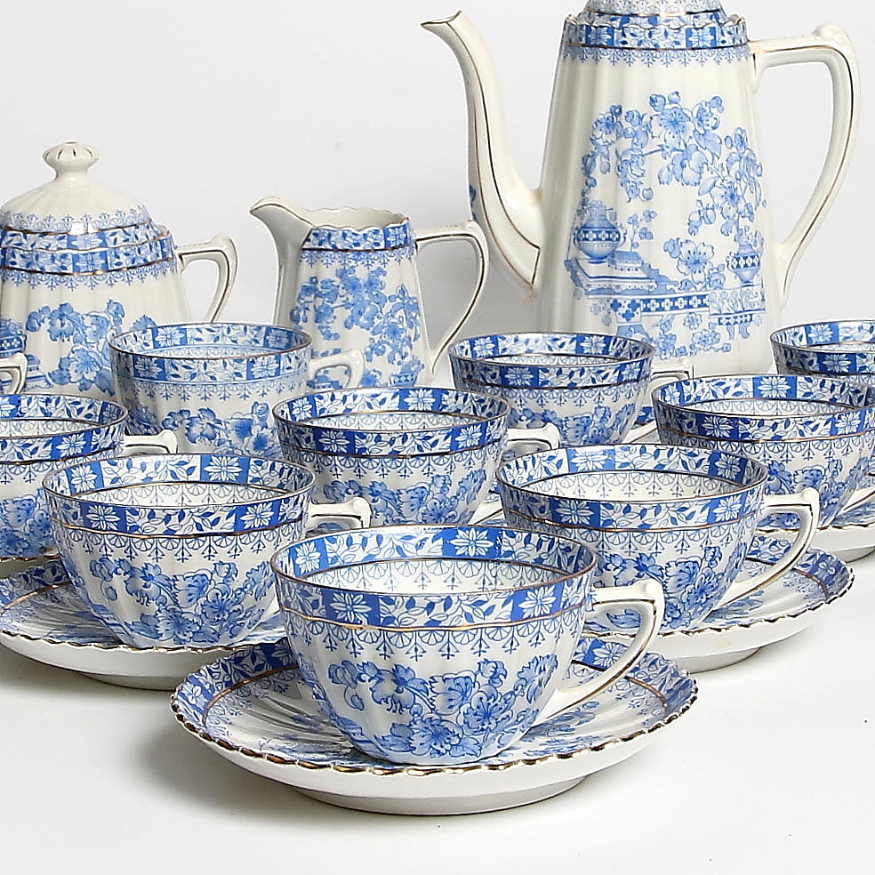 KAFFESERVIS, China Blue, 24 delar, 1900-tal.