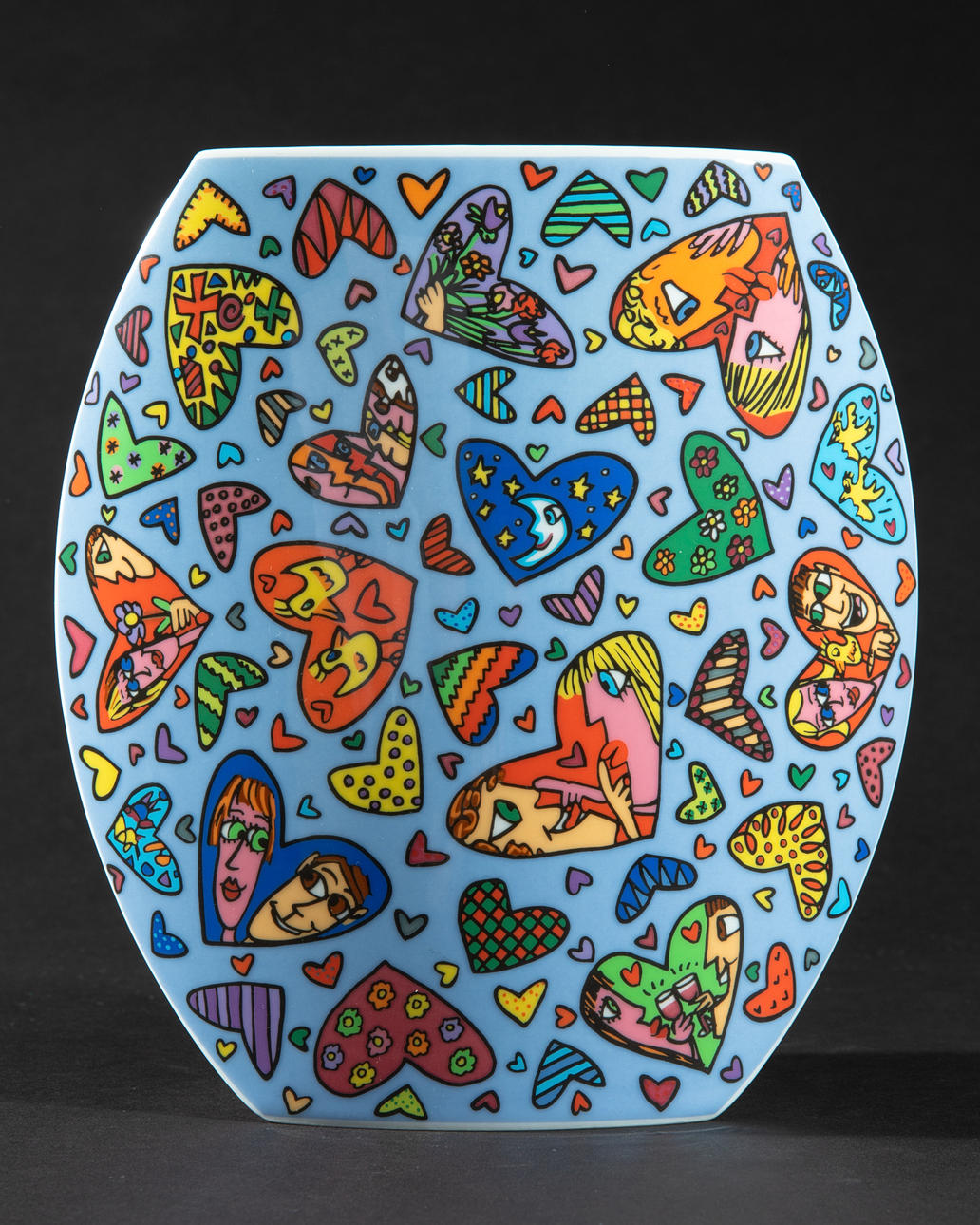 Rosenthal Rizzi 限定 陶器 置物 ポップアート James Rizzi ジェームス・リジィ デザイン Love Vase ドイツ Rosenthal