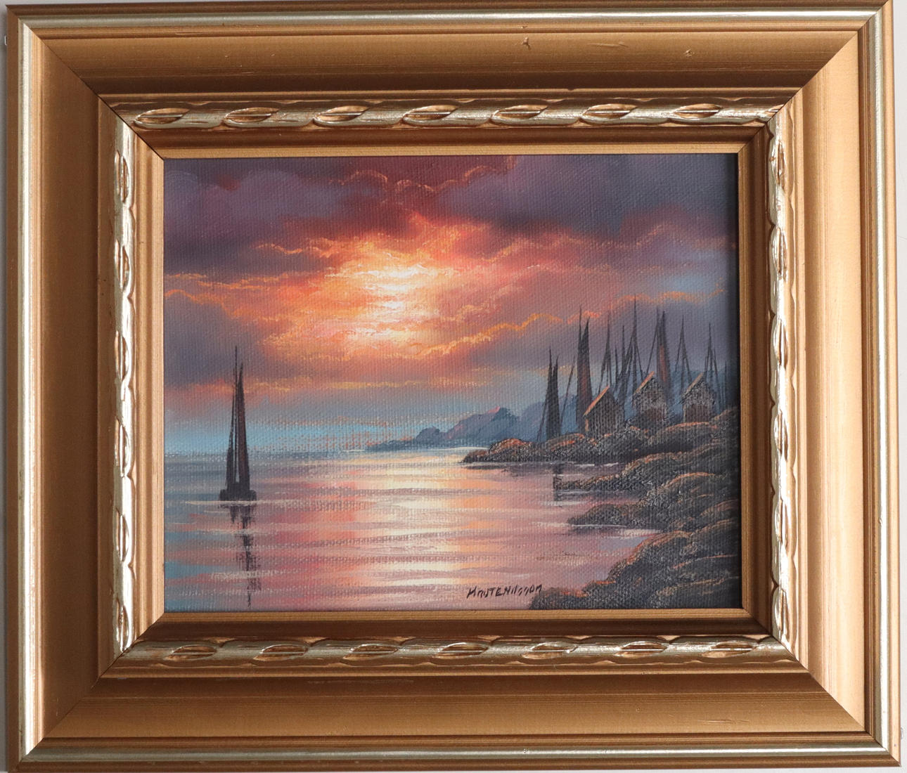 KNUT E NILSSON. OIL on canvas, signed.