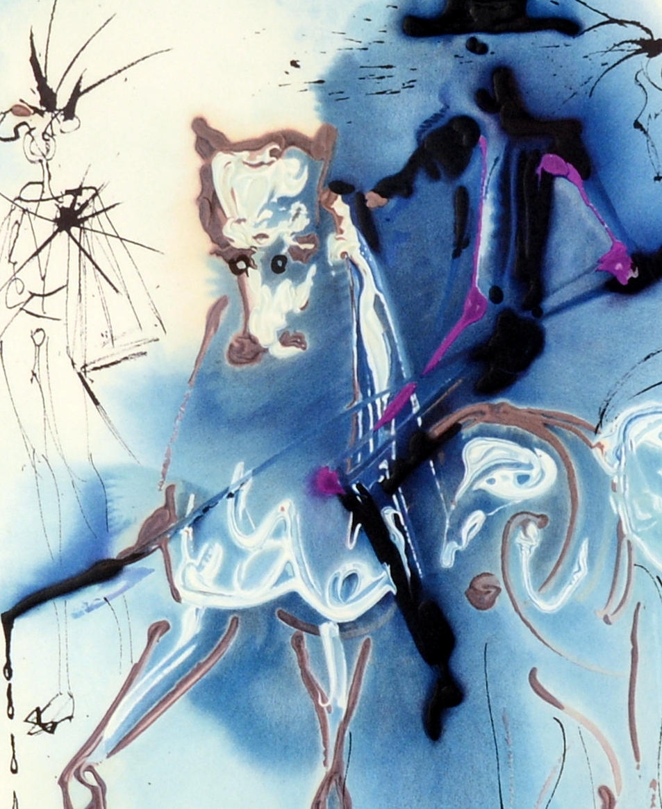 SALVADOR DALI. Färglitografi med prägling.