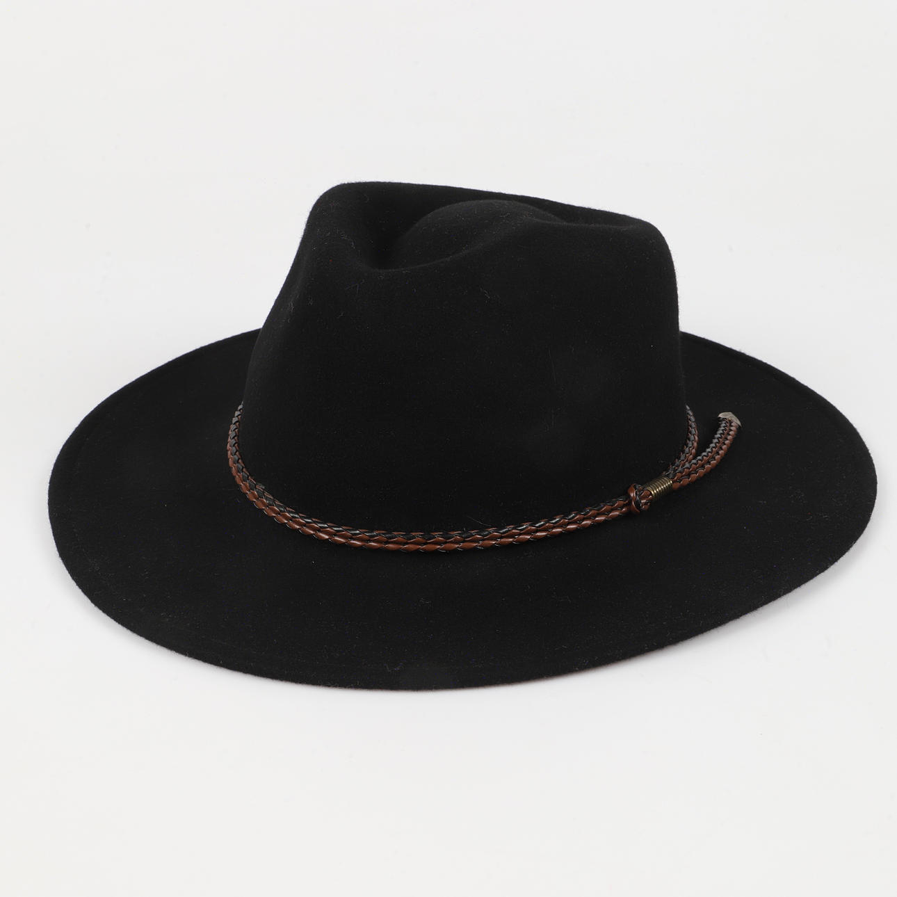 HERREHAT, uld/læder.