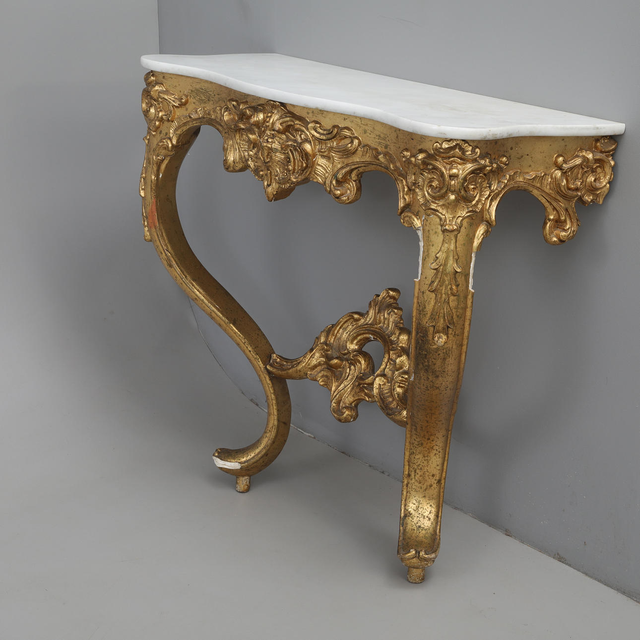 CONSOLE TABLE, New Rococo 19th century.