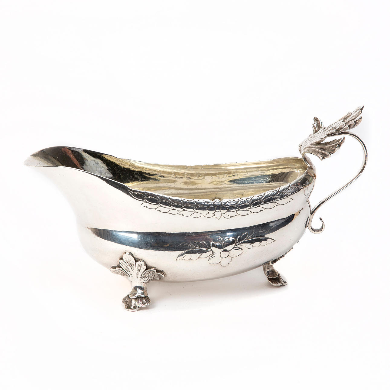 PETER GILLBERG, Cremeschale Rokoko Silber Varberg 1780.