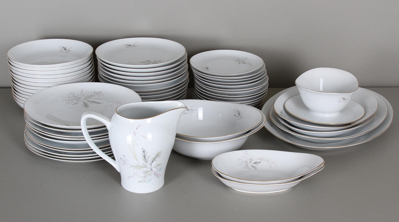 MATSERVIS, 61 delar, porslin, Karlskrona.