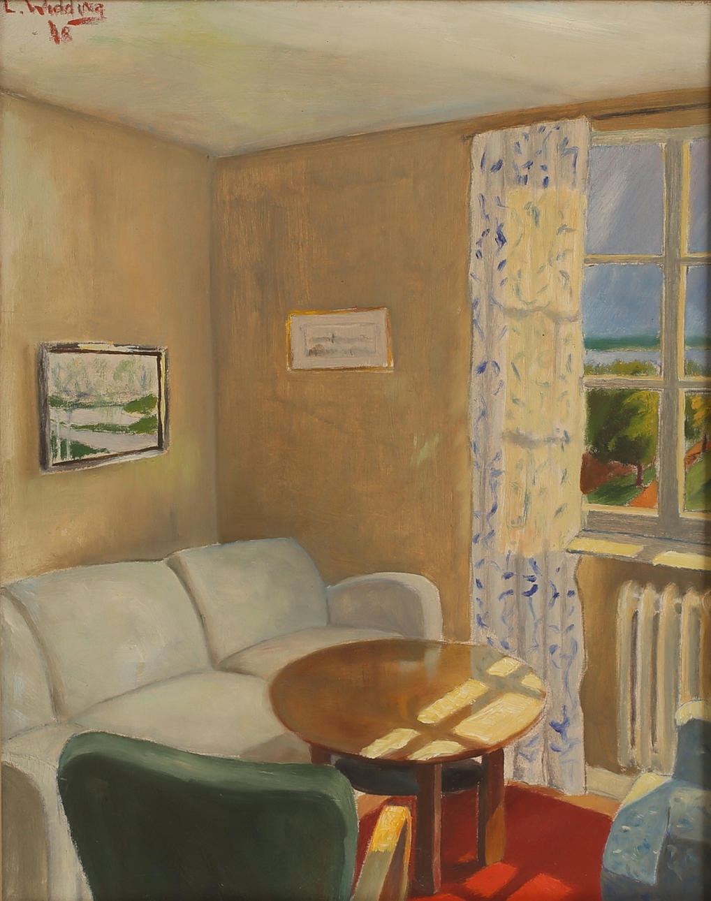 LARS WIDDING. Oil on canvas, signed and dated -48.