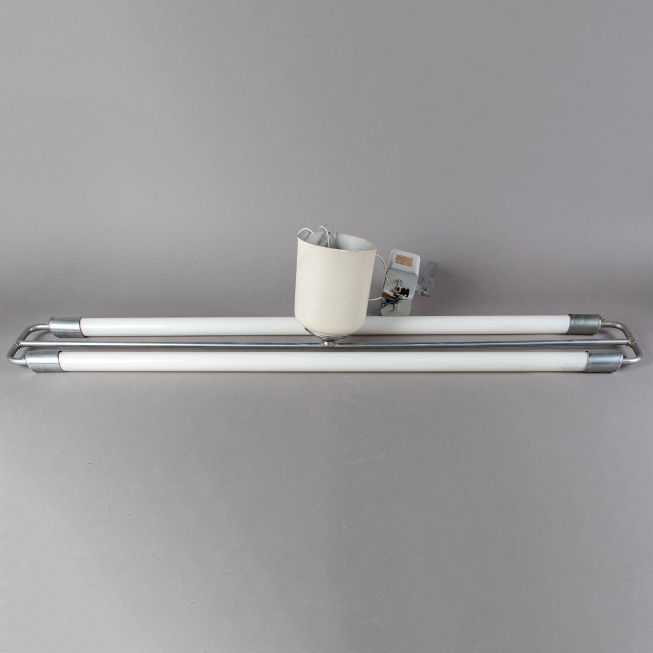 Fluorescent ceiling light, mid-century design.