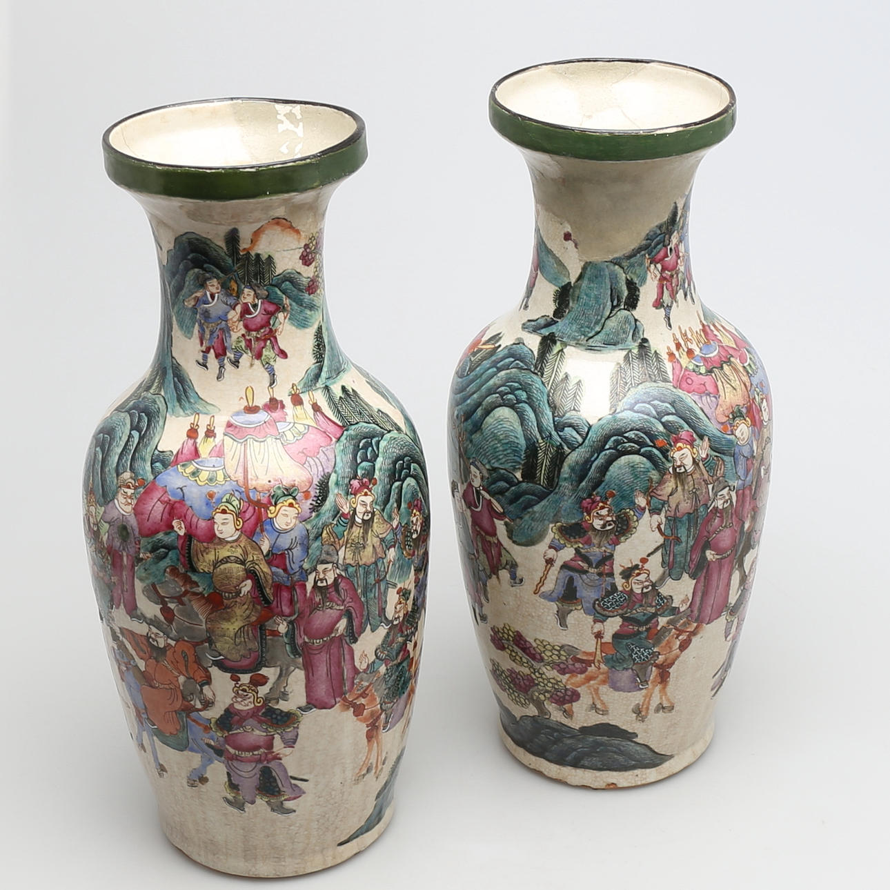 URNOR, ett par, porslin, Kina, Qing dynastin, (Xianfeng perioden), 1900-talets mitt.