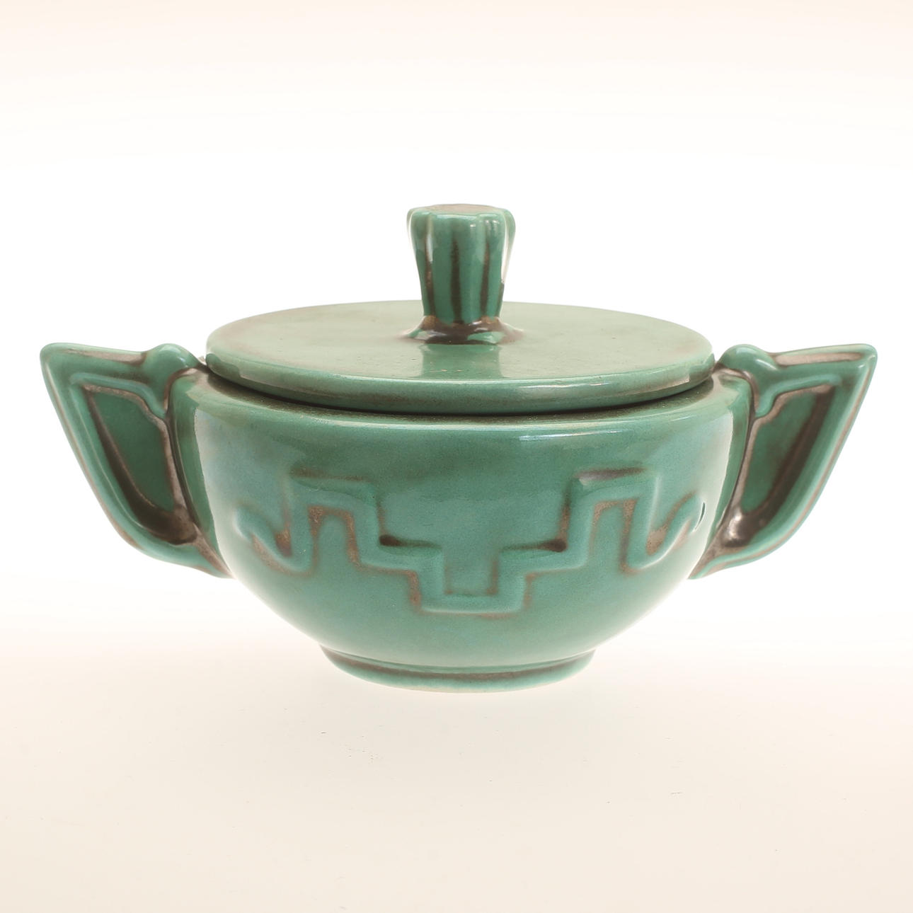 SCHÜSSEL mit Deckel, Steingut, Ekeby.